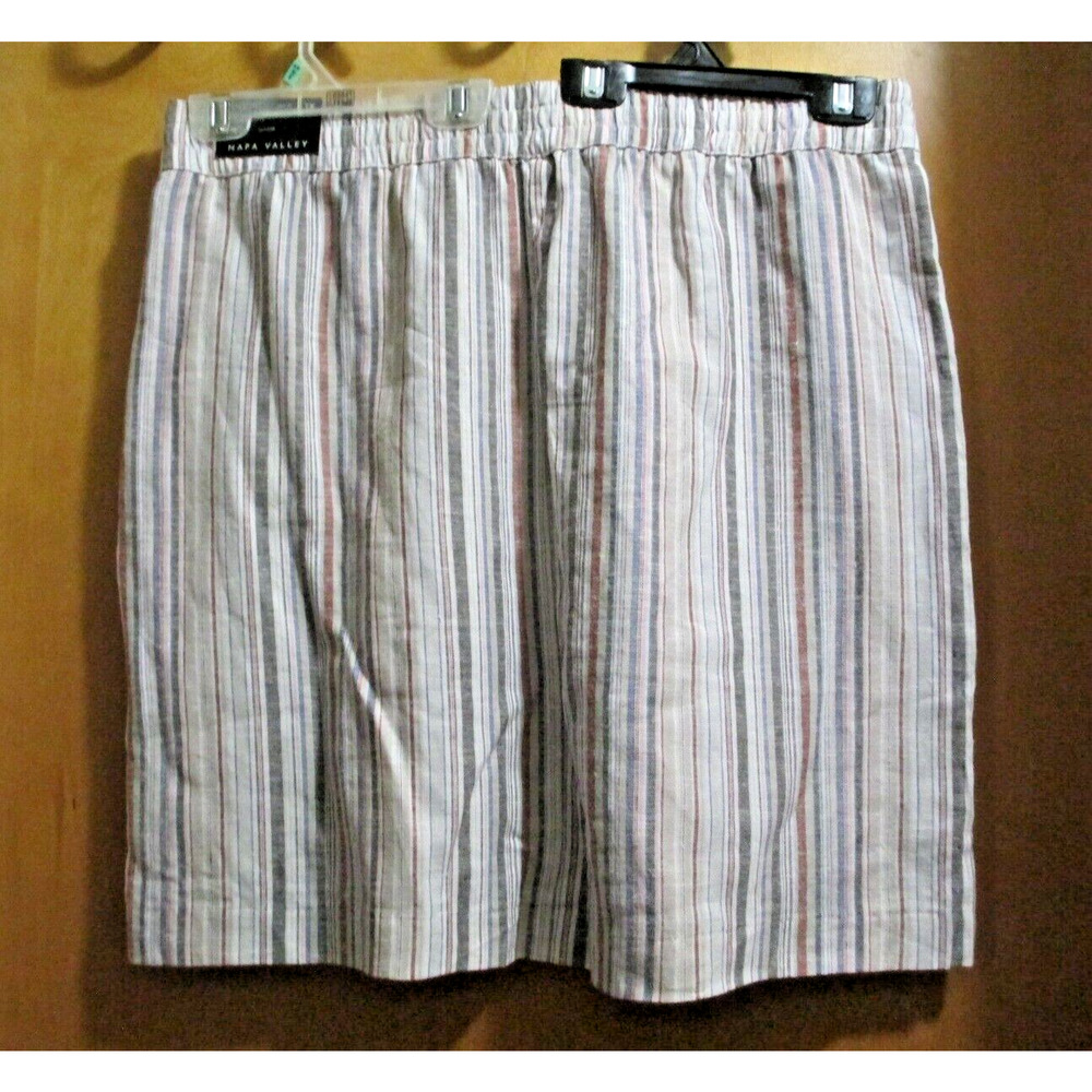 NWT Napa Valley Womens Linen Blend Skort Striped Size 1X ($52) - Picture 4 of 10